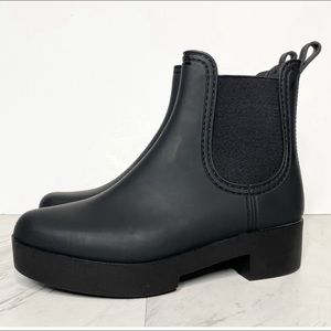 New! Jeffrey Campbell Hydra Platform Chelsea Rain Boot 7